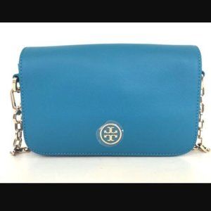 Tory Burch Electric Eel blue Robinson mini chain NWT